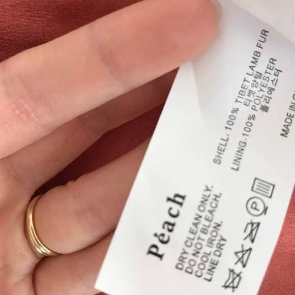 100% Mongolion Curly Fur Short Coat BNWT - Picture 5 of 6